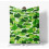 Manta de flanela camuflada verde, 76 x 102 cm (30 x 40 polegadas) 1