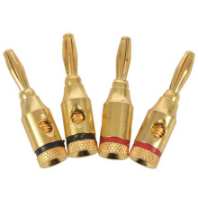 Banana Plugs Gold Plated 4mm 4 Pack