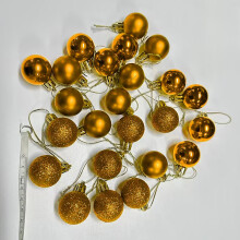 Gold Shatterproof Christmas Ball Ornaments 24 pcs