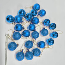 Christmas Ball Ornaments Sky Blue 24 pcs