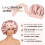 Satin Sleep Cap for Women with Silk Lining Pink 4