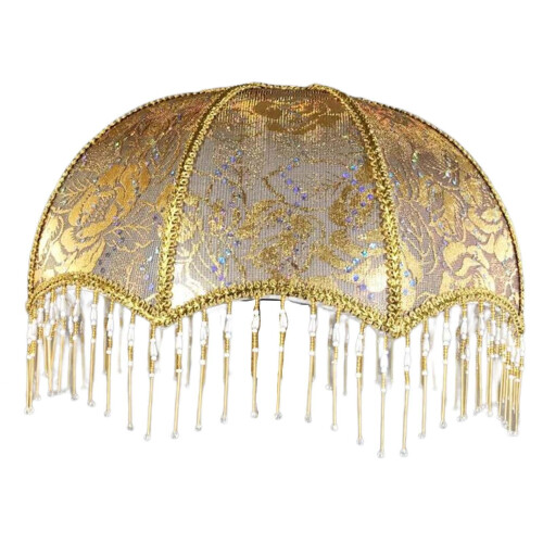Abat-jour de lampe de table en forme de dôme avec pompon (1 pièce)