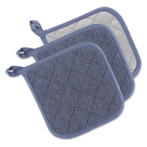 Cuisinière en tissu éponge bleu DII Stonewash (Set3)