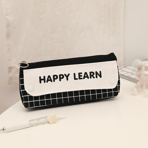 Avtoify Canvas Pencil Case Large Capacity Simple Design