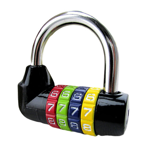 4-Digit Combination Padlock Waterproof Black 1