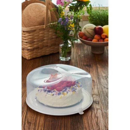 Portable cake stand white 1 piece 2