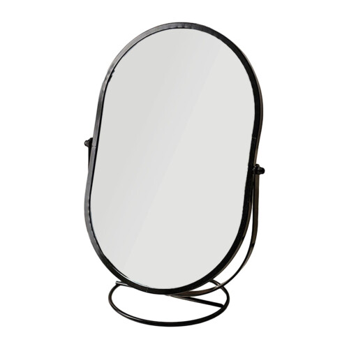 Round Desktop Mirror Freestanding Vanity Mirror Black 1