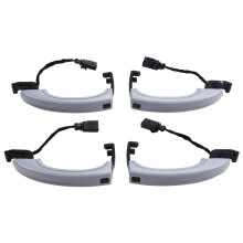4Pcs Car Sensor Exterior Door Handle for Q7(4LB)3.0T/3.6 FSI/4.2T/6.0T 2006-2015 Grey 4L0837205A 4L0837205B