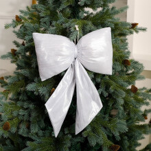 Christmas red multicolor silk bow decoration 12 pcs