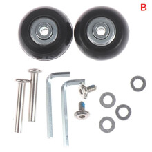 Luggage Bag Replacement Wheels Kit OD 43mm Black