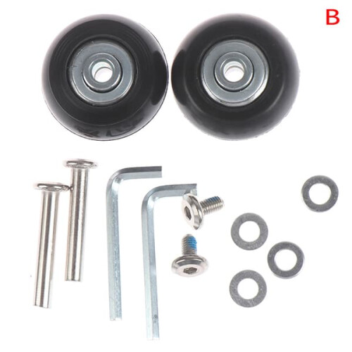 Luggage Bag Replacement Wheels Kit OD 43mm Black
