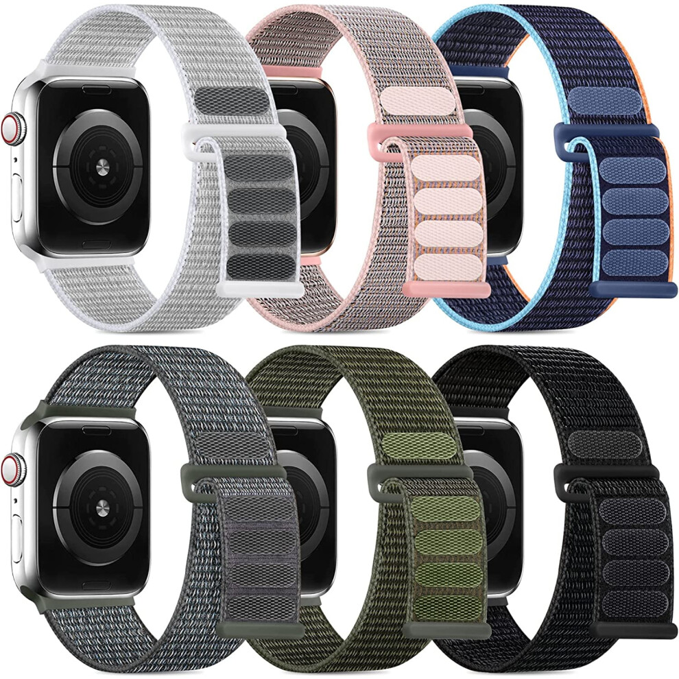 Stretchy Nylon Apple Watch Straps 38Â49Mm 6 Pack 900881861472