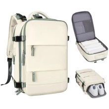 Waterproof Travel Backpack Beige 45x36x35 cm