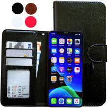 Sparán Leathair atá comhoiriúnach le iPhone13Pro - Cás Leathair Sómasach Bán