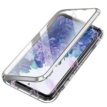 Samsung Galaxy S21 protective double magnetic case silver