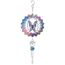 Hengende vindspinner, 3D roterende vindspinner med sommerfugldesign, hagekunst vindskulptur spinnere for hage og uteplass