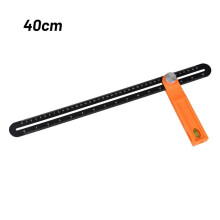 Regla angular de 20/40 cm, calibre, escuadra triangular, nivel deslizante en T, herramienta de medición
