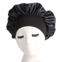 Silk Sleeping Cap Black 1 Piece