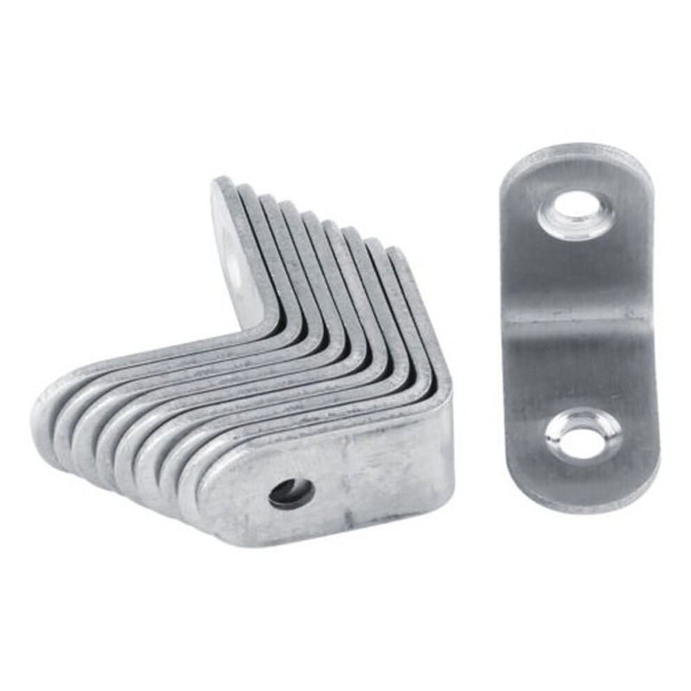 Stainless Steel L-Shaped Corner Bracket 10 Pcs 972745994657