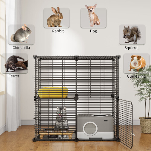 Dextrus 2-Tier Cat Cage for Indoor Outdoor Use 1