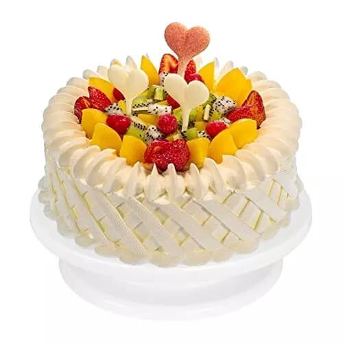 Rotating Cake Plate White Baking Turntable 2