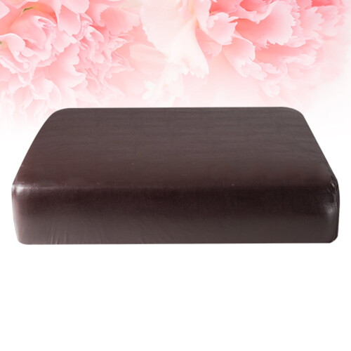 Sofa seat cushion cover PU leather solid color stretch fit 1