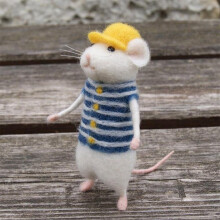 Mouse Needle Felting Starter Kit Wool Felt DIY Craft Set