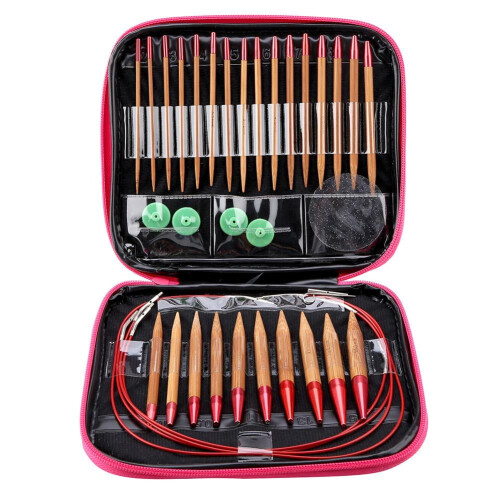 LYUMO Bamboo and Aluminum Interchangeable Knitting Needles