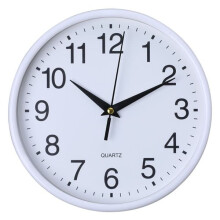 Wall Clock Quartz White 12-inch