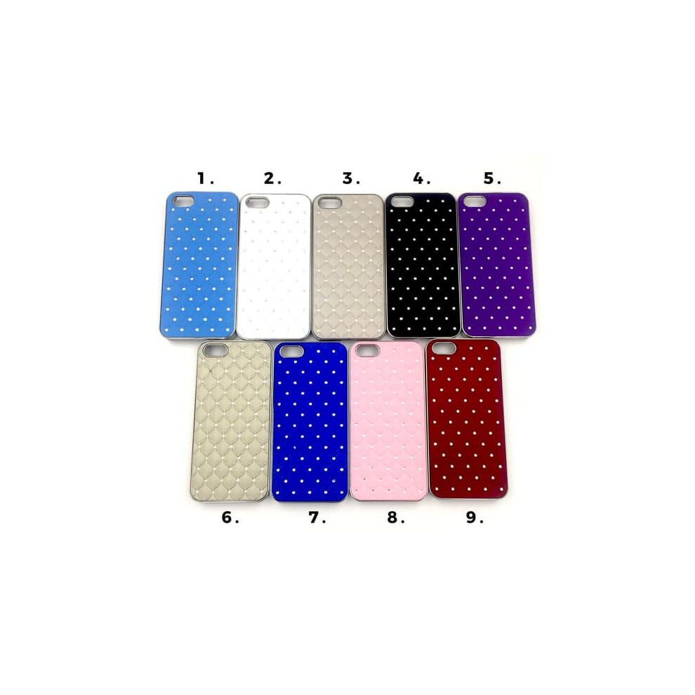Quilted Iphone 5/5S/Se Case With Diamond Pattern Purple 962029713265