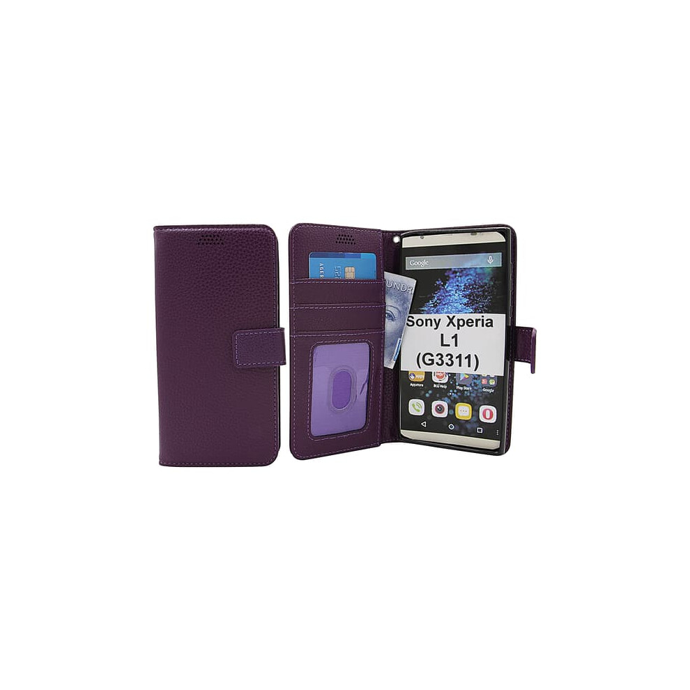 Sony Xperia L1 Stand Case Wallet Purple 962029697312