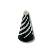 Spiral Cone 3D Printed Model White M