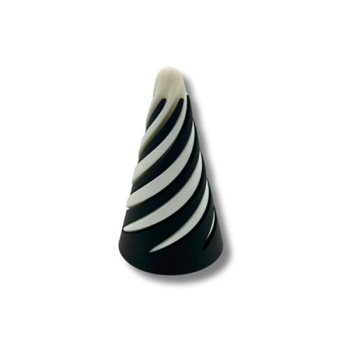 Spiral Cone 3D Printed Model White M