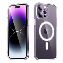 Capa de silicone transparente compatível com iPhone 14 Pro - Magsafe