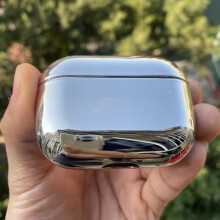AirPods Pro case shiny metal protective cover Silver one
