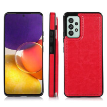 Samsung Galaxy A33 5G case with card slot Rose Red