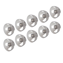 Gehoorkoepels, antistatisch, 10 stuks, siliconen open koepels voor mensen met gehoorproblemen, groot, 10 mm/0,39 inch