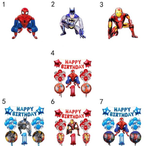 Spiderman foil balloon party decoration 3 pack 1