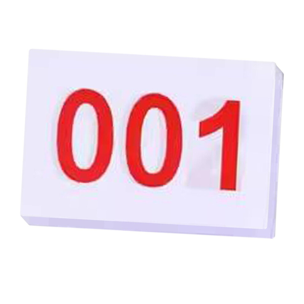 Running bib numbers for races, 001â100