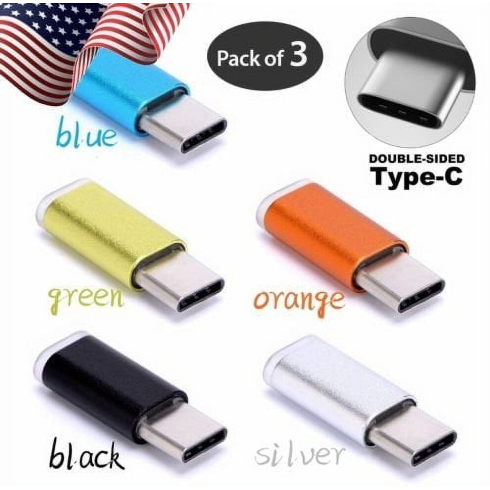Usb Type-C To Micro-Usb Adapter 3-Pack Orange 940684133222