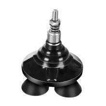 Cane Tip for Slip Prevention with Rotating Quad Base