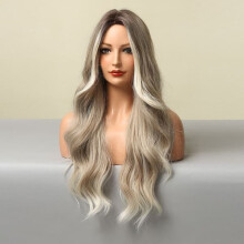 Curly human hair wig with integrated hairnet