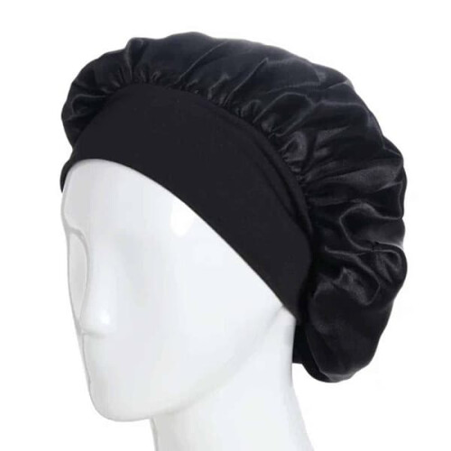 Sleep Cap Satin Black One Size 2
