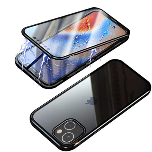 iPhone 13 magnetic double case silver 1