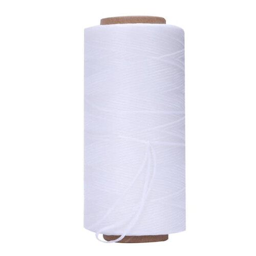 Leather Sewing Thread Waxed 260m 1mm 2 Rolls Dark Blue White 2