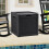 Dextrus deck box waterproof resin rattan 32 gal black 1