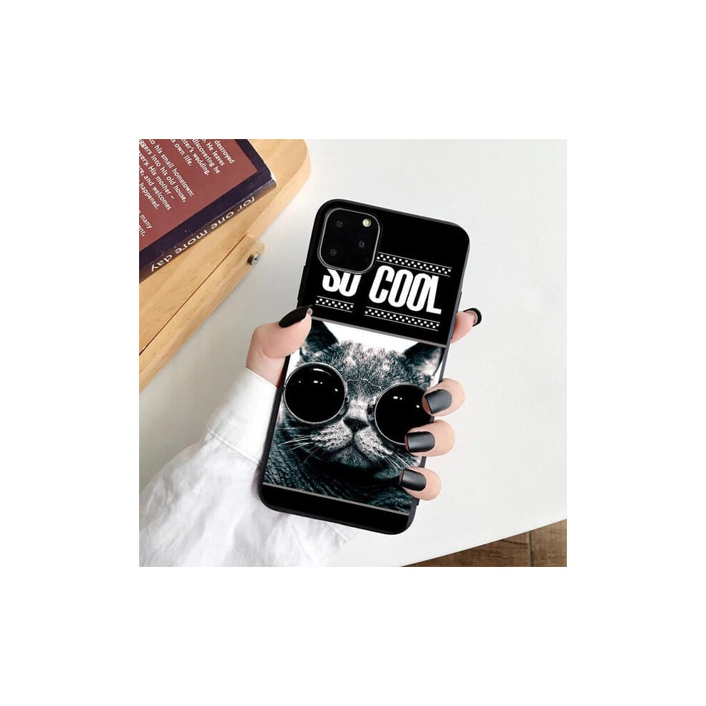 Iphone 12/12 Pro Case Cool Cat With Sunglasses Black 962125384451