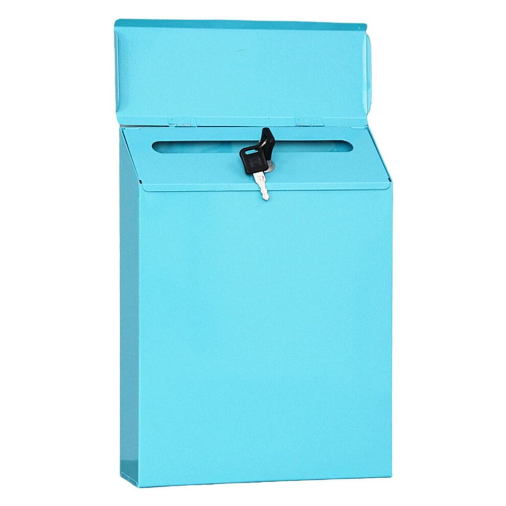 Vertical Hanging Mailbox For Envelopes And Newspapers - Blue 972745002680