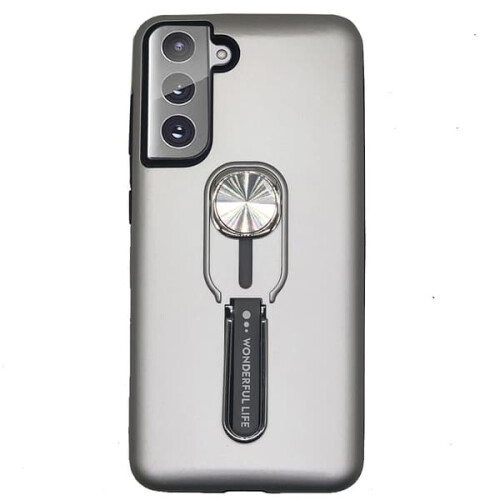 Samsung Galaxy S21 Plus case with holder silver