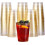 Premium thick plastic glasses with gold glitter 285ml 50 pcs 1